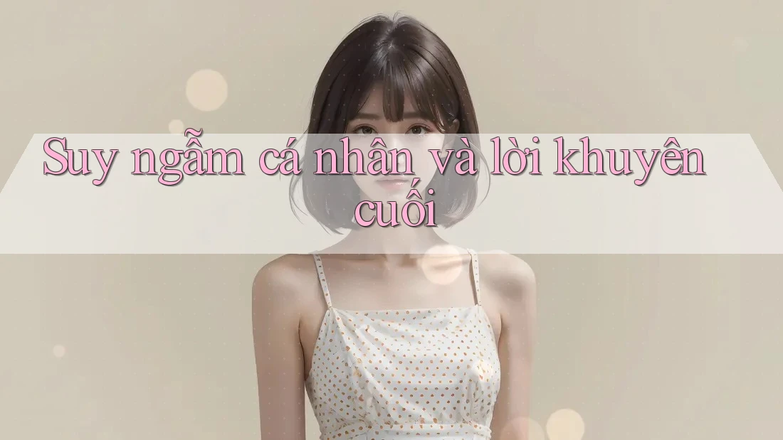 Suy ngẫm cá nhân và lời khuyên cuối Suy ngẫm cá nhân và lời khuyên cuối